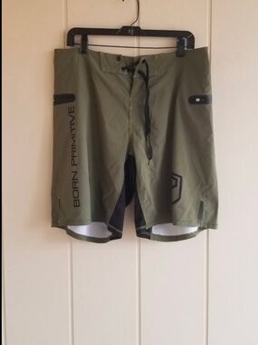 Born Primitive Olive Green Training Shorts SIZE 34